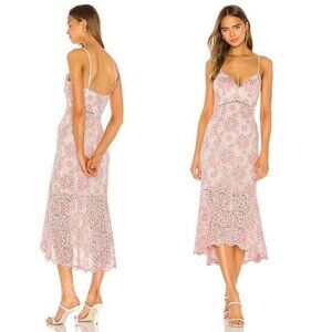 NBD Tove Midi Dress - Ivory & Pink